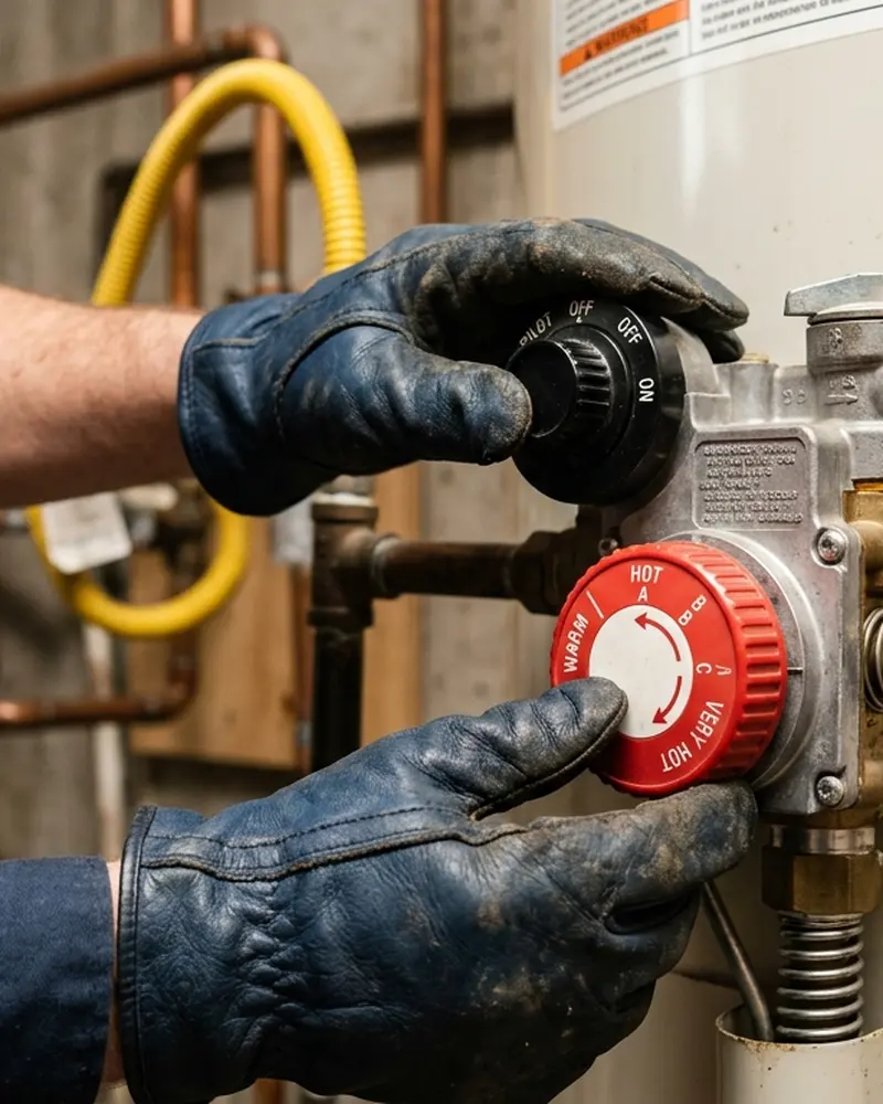 Close-up of Water Heater Repair work by Water Heater Jockey in Wappingers Falls